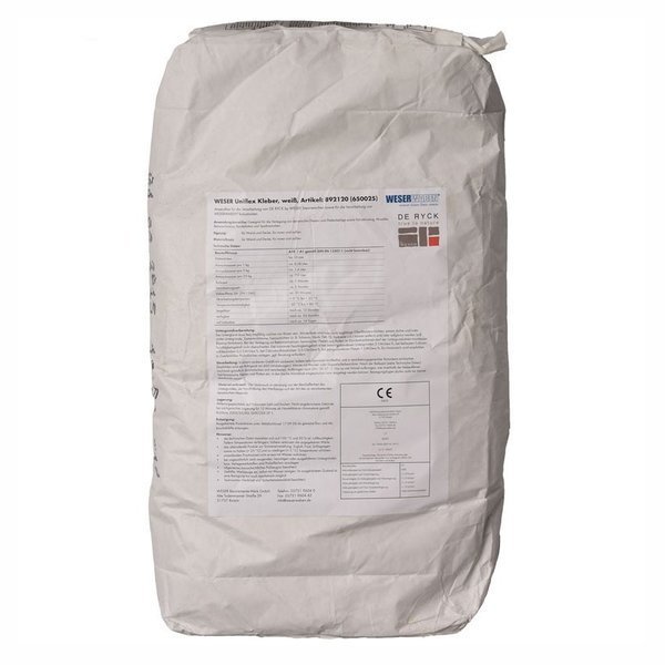 WESER Uniflex Kleber – Weiß – 25kg – Papierventilsack von WESERWABEN® / DE RYCK
